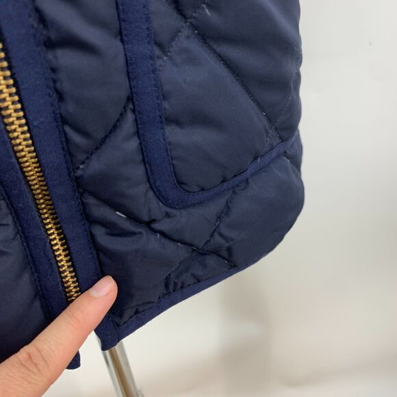 J Crew Excursion Quilted Down Vest Womens XXS 2XS Pockets Full Zip Curved Hem - Picture 7 of 16